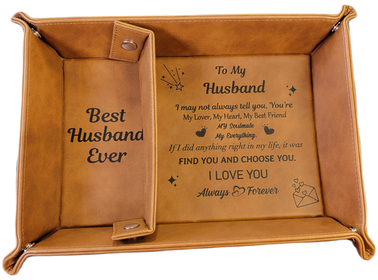 Best Husband Leather Tray