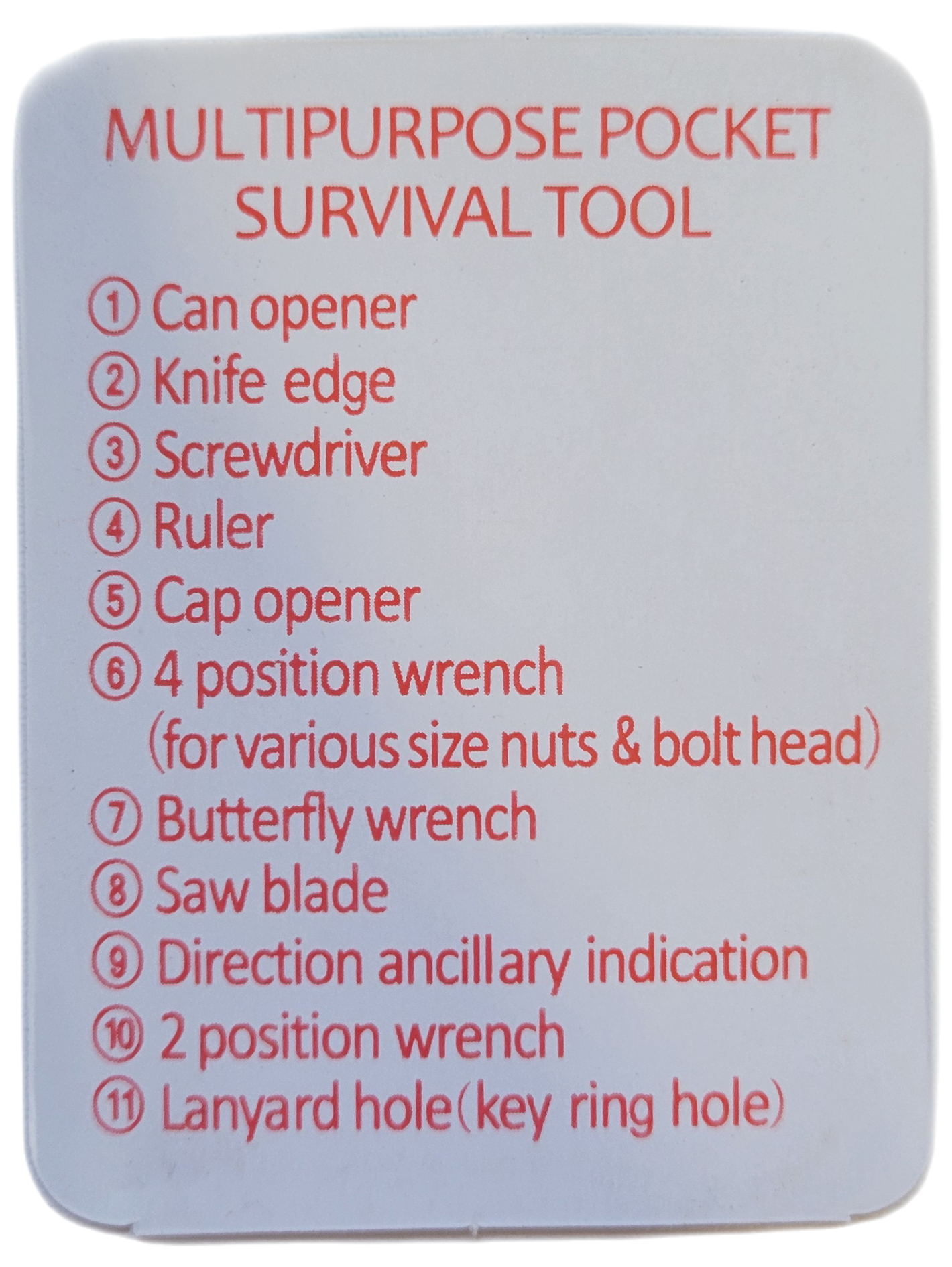 11 in 1 Pocket Tool